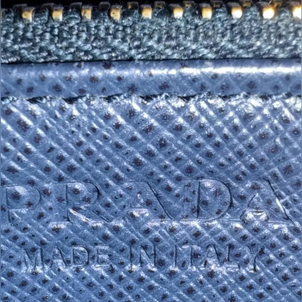 AUTHENTIC REWORKED Prada Saffiano Zippy Wallet- REDYED CONDITION